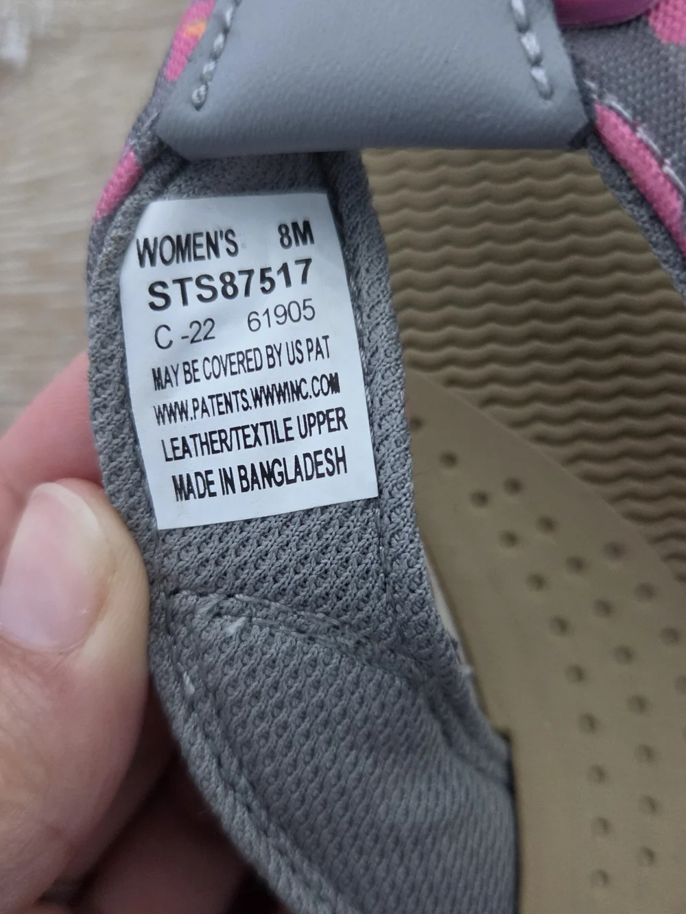 Sperry Top-Sider Women's Size 8M Flip Flops Gray Pink Floral Sandals NWOB